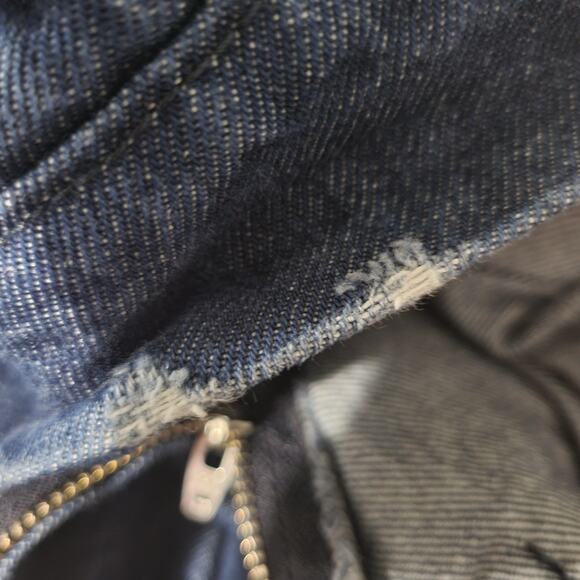 Kaos Denim Skirt Blue Jean Midi Pleats Flare Rigid Medium Wash High Waist Size 4 - Picture 15 of 15